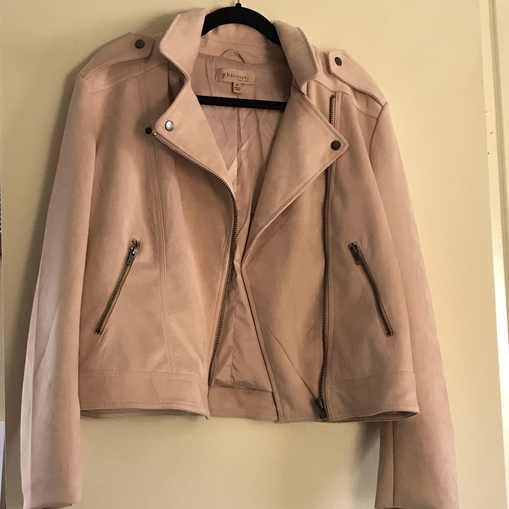 Philosophy Suede moto jacket